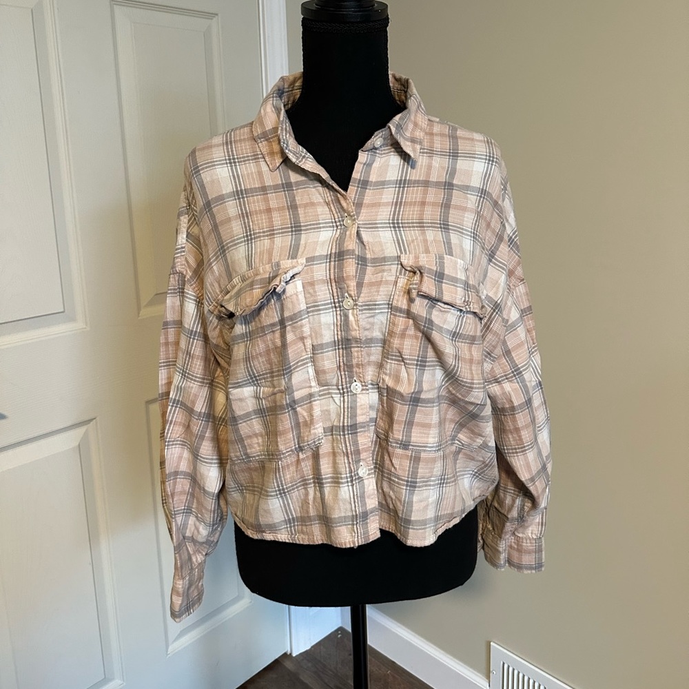 Abercrombie & Fitch Cropped Flannel